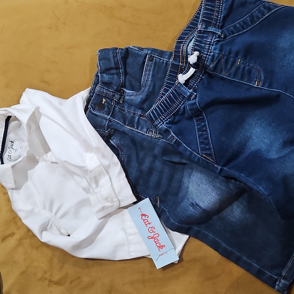Cat & Jack Shirt And Jeans Combo 12M